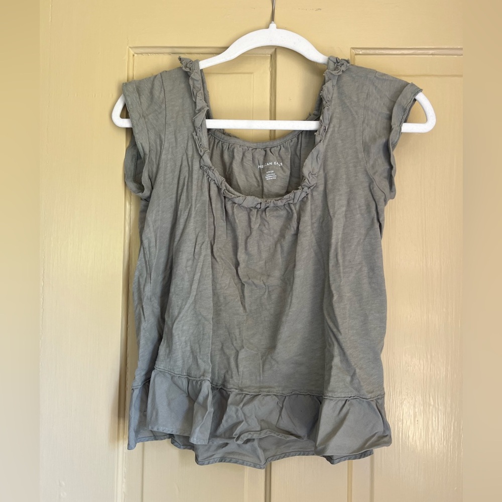Army green American eagle top